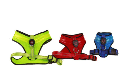 Rechargeable Mesh LED Dog Harness for Pet Supplies