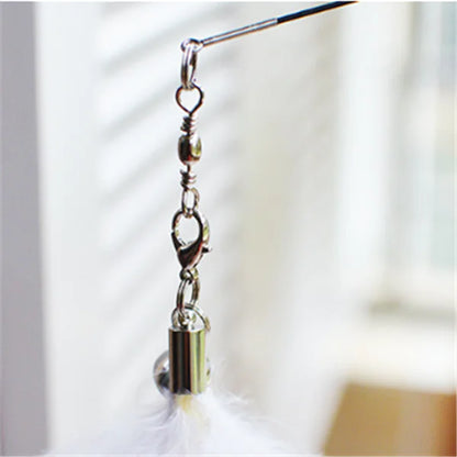 Cat Teaser Wand with Feather Cat Toys and Supplies