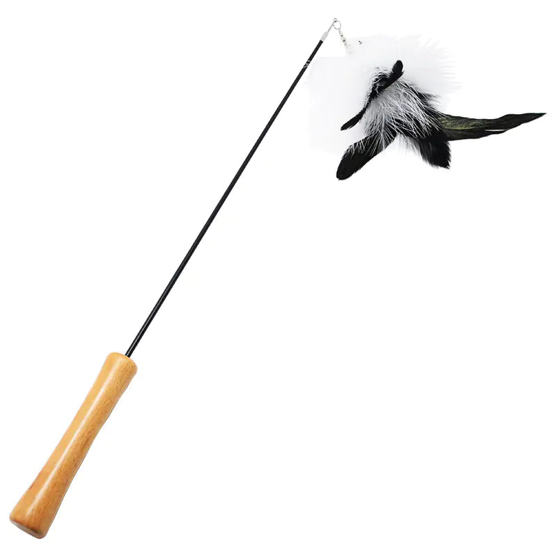 Cat Teaser Wand with Feather Cat Toys and Supplies
