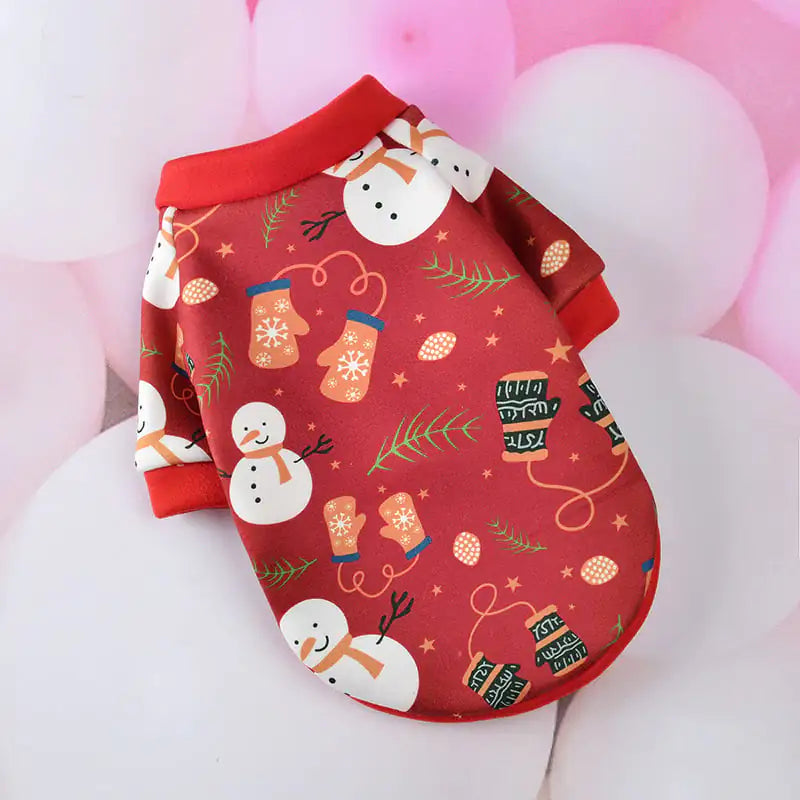 Cartoon Christmas Dog Clothes and Pet Supplies