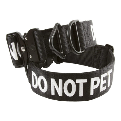 Tacticollar - DO NOT PET 2 inch Nylon Collar for Small Medium and Large Dogs Neoprene Padded Inside Communicate Your Dogs Needs to Prevent Accidents (Black Medium)