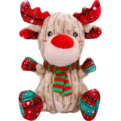 Christmas Dog Toys Dog Toys for Large Dogs Interactive Plush Dog Toys Funny Dog Squeaky Toys with Crinkle Paper Attract Dogs Adorable Christmas Elk Toy Dog Gifts for Small Medium Large Dogs