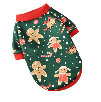 Cartoon Christmas Dog Clothes and Pet Supplies