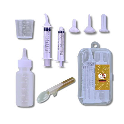 2-Pack Newborn Pet Feeding Kit – Durable Case with Bottles Soft Silicone Nipples and Feeding Tools – Ideal for Kittens Puppies Wildlife and Rescue Needs – Best Value for Pet Care Enthusiasts.