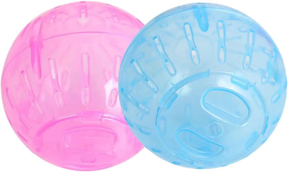 2Pcs Blue and Pink Hamster Balls Hamster Ball Transparent Dwarf Hamster Exercise Balls Running Wheel Gerbil Toys Small Animals Small Animal Health Supplies