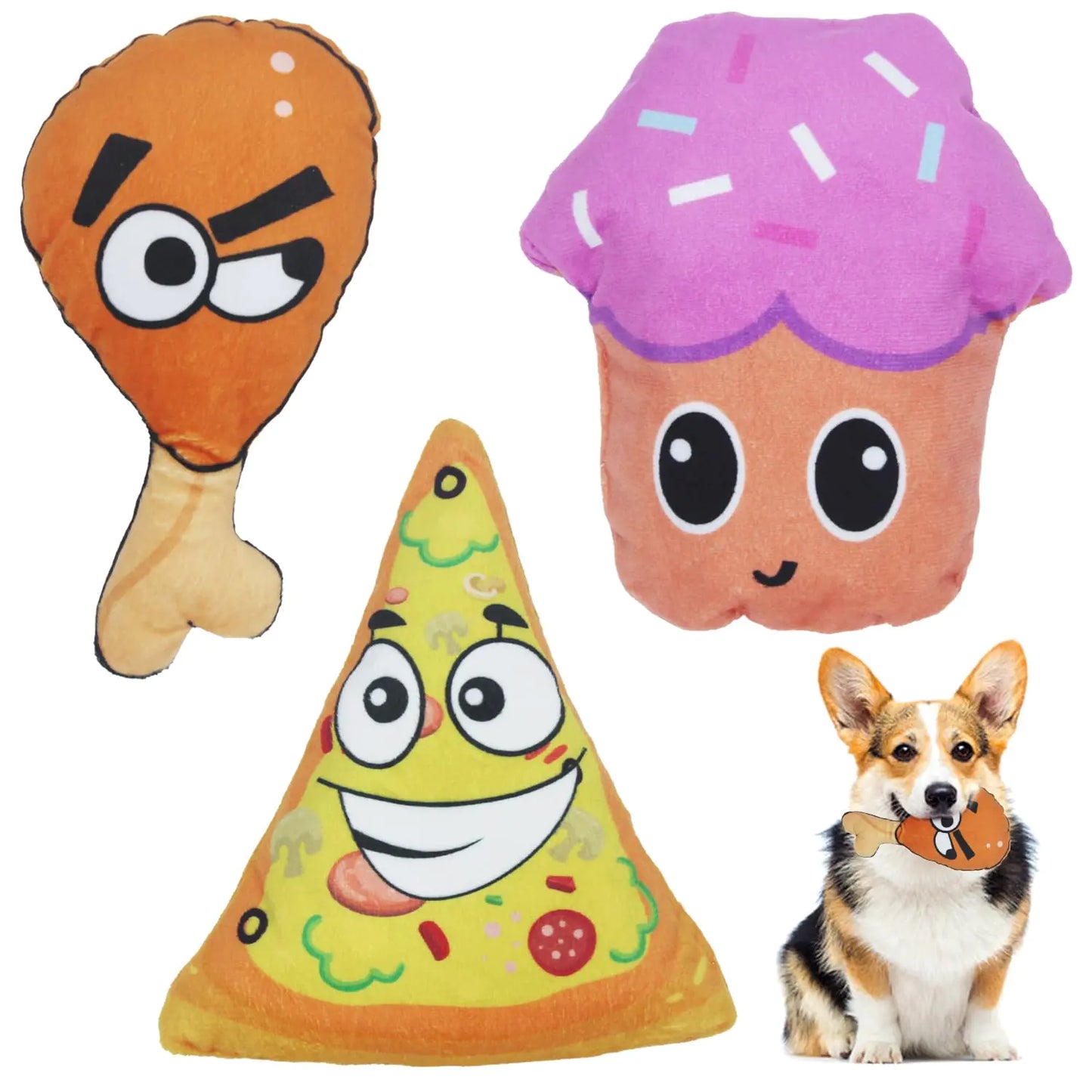 HUGEME Small Dog Toys for Small Dogs Stuffed Squeaky Dog Toys to Keep Them Busy Plush Interactive Dog Toys for Boredom Cute Puppy Chew Toys for Medium Large Dogs